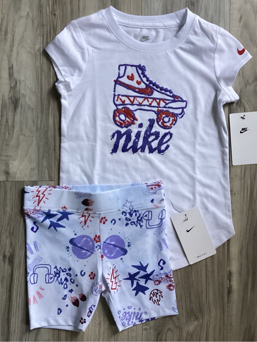 Nike shorts outfit girls size 5(NWT) ~PRICE IS FIRM, NO OFFERS~